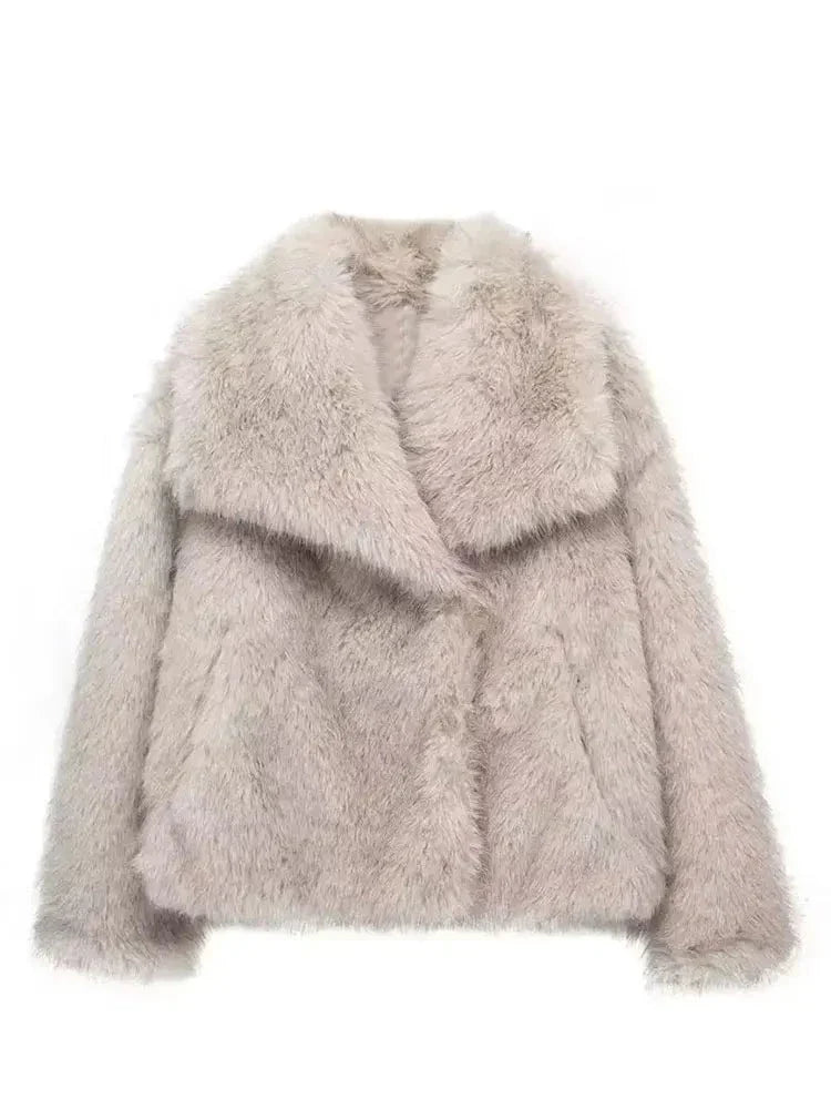 WW | Stylish Streetwear Fur Jacket