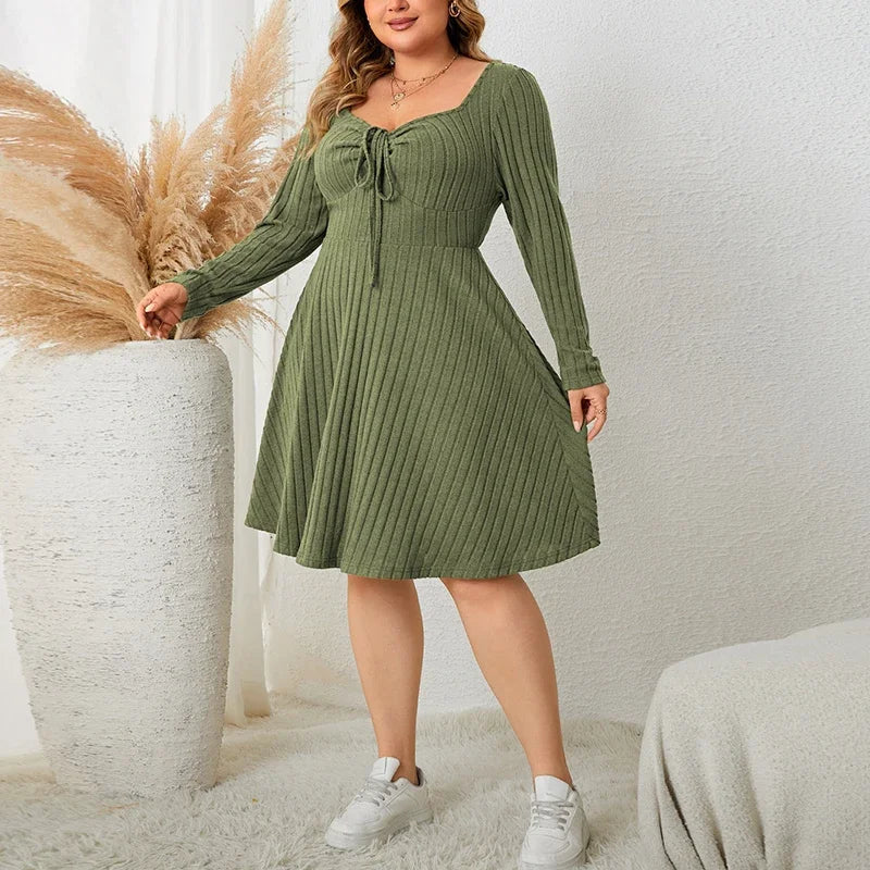 WW | Weiches Strickribbelkleid