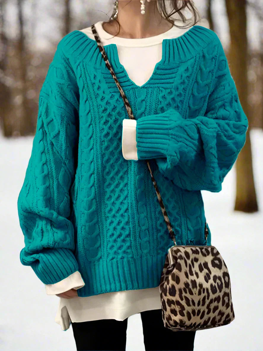 WW | Strickpullover - Oversized Kabelstrick - Weich und Warm - Lässige Passform