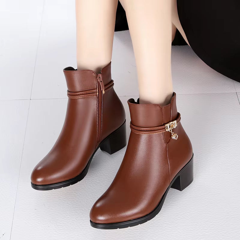 WW | Lined Ankle Boots with Side Zip