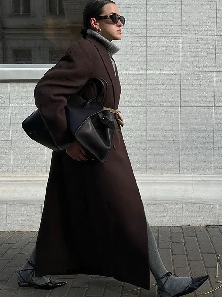 WW | long double-breasted winter jacket