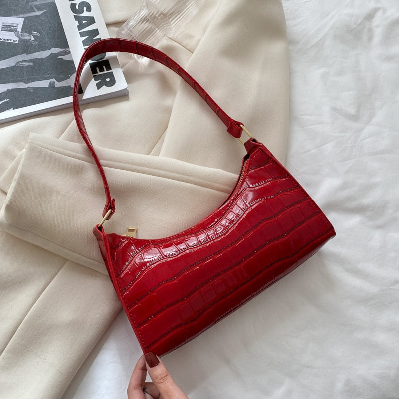 WW Modische Exquisite Einkaufstasche Tote Schultertaschen Einfarbig Kettentasche für Damen