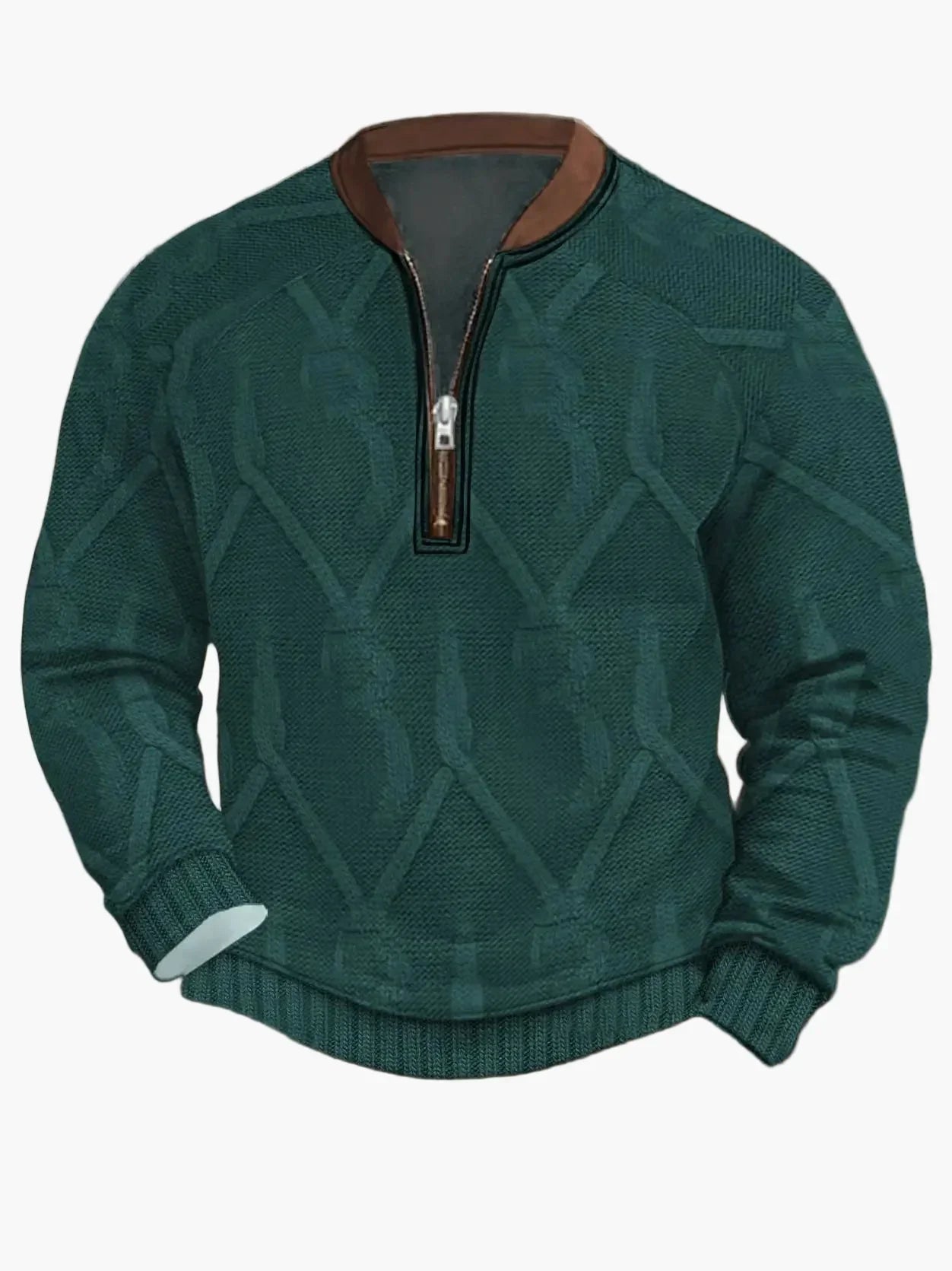 WW | Strickpullover mit Reißverschluss - Moderner Freizeit-Look für Herbst und Frühling