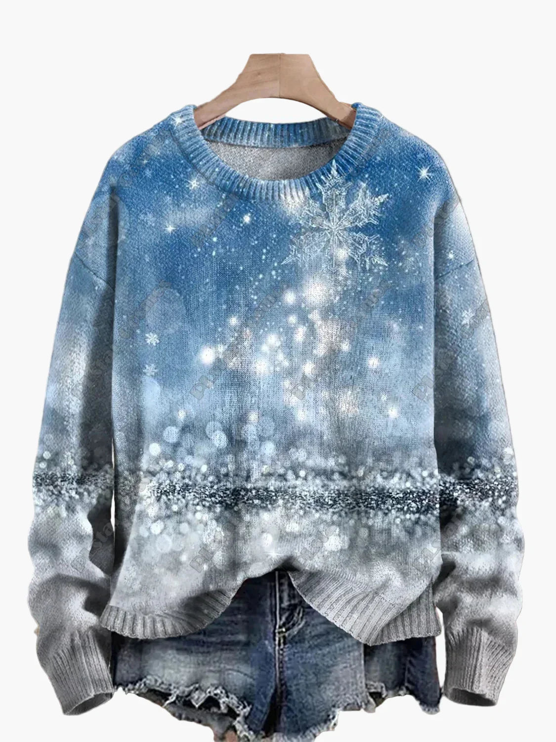 WW | Christmas sweater with festive 3D embroidery - Ideal for holidays, parties & winter