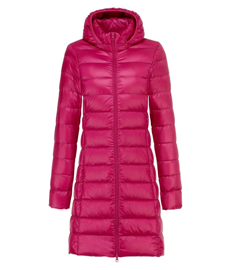 WW | Lange leichte Daunenjacke