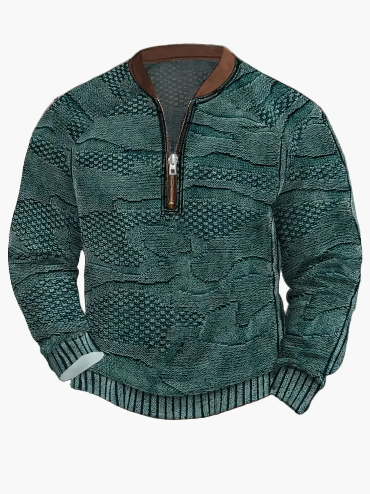 WW | Strickpullover mit Reißverschluss - Moderner Freizeit-Look für Herbst und Frühling