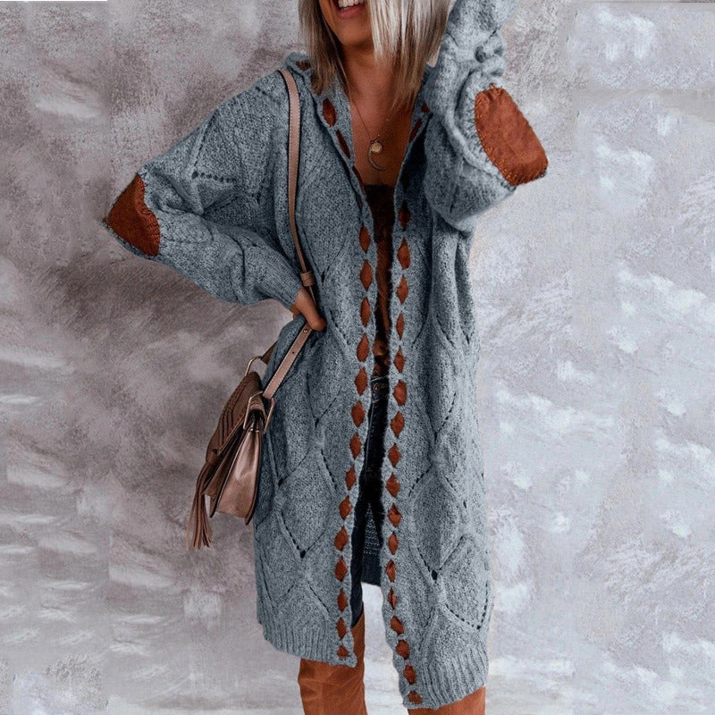 WW | Elegant Vintage-Style Hooded Knit Sweater