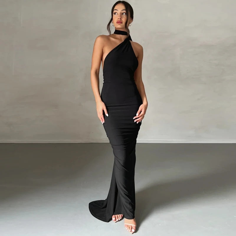 WW | Elegante Bodycon-Kleid mit Einem Schulter Rückehoch