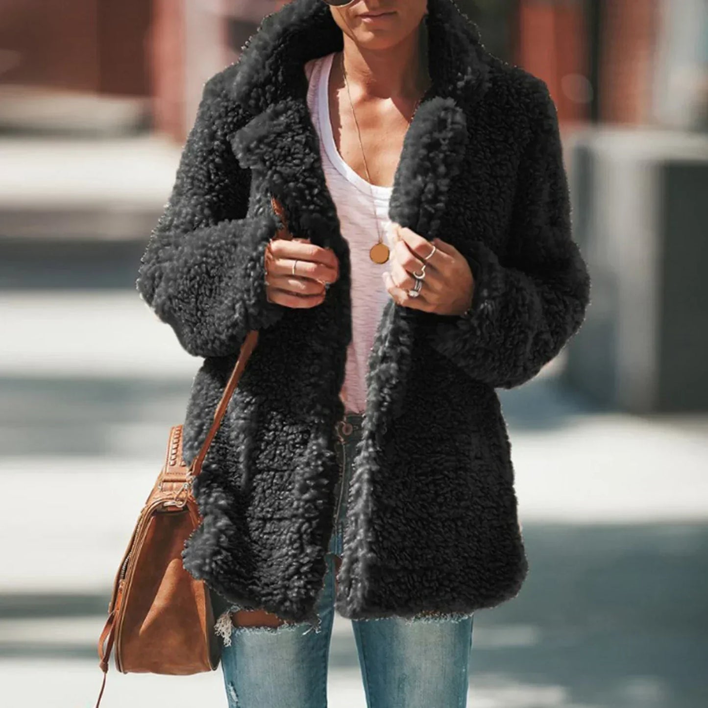 WW | Fleece Coat Beige Comfortable and Stylish