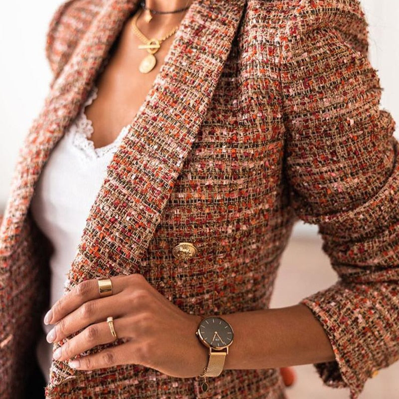 WW | Damen Karo Lang blazer - Formal