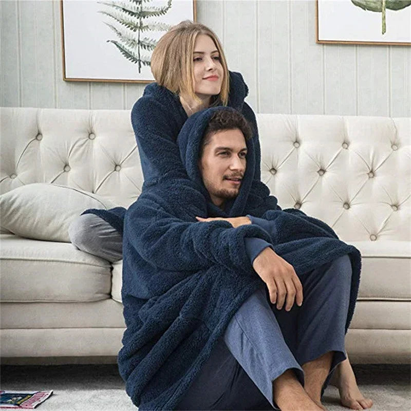 WW | Übergroßer Flanell-Decken-Hoodie für Männer & Frauen