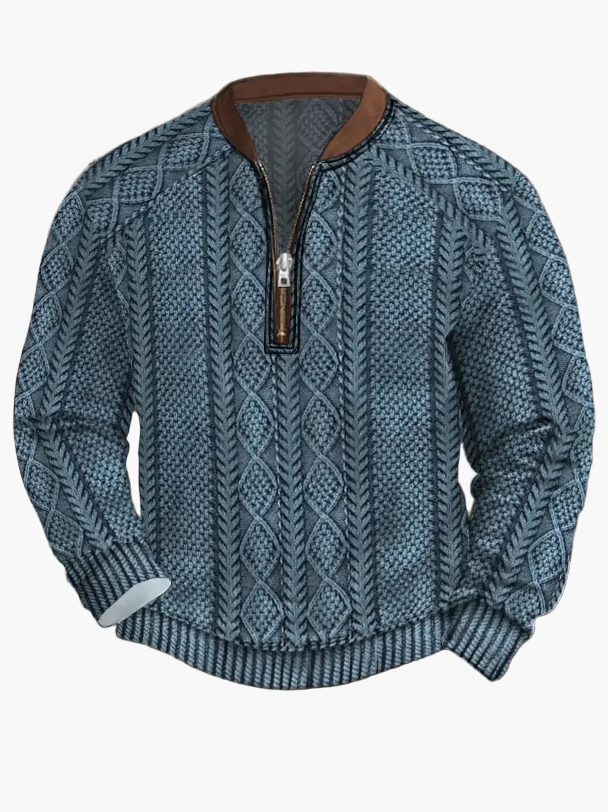WW | Strickpullover mit Reißverschluss - Moderner Freizeit-Look für Herbst und Frühling