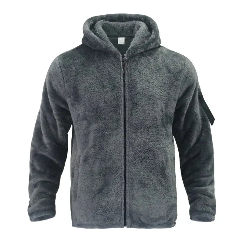 WW | Cozy men's fleece jacket with zip and hood