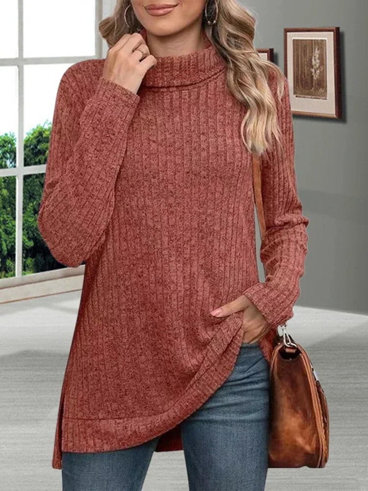 WW | Warm striped turtleneck sweater