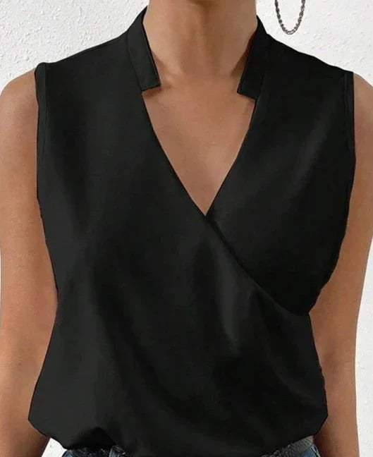 WW Elegantes ärmelloses Einfarbiges Top
