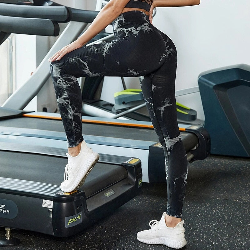 WW Grazil Marbling-Tie-Dye Yoga Hose | Sportliche Leggings für Damen