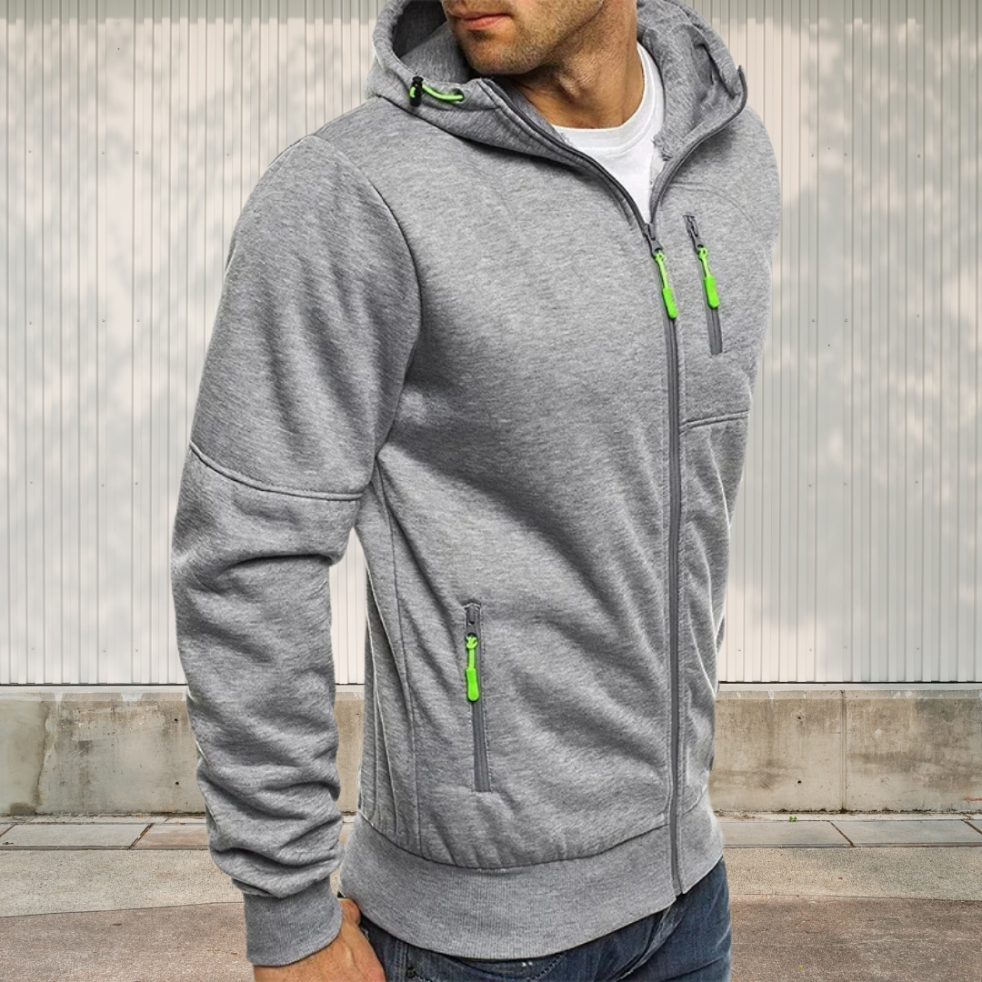 WW | Sportliche Herren Kapuzenjacke mit Reißverschluss