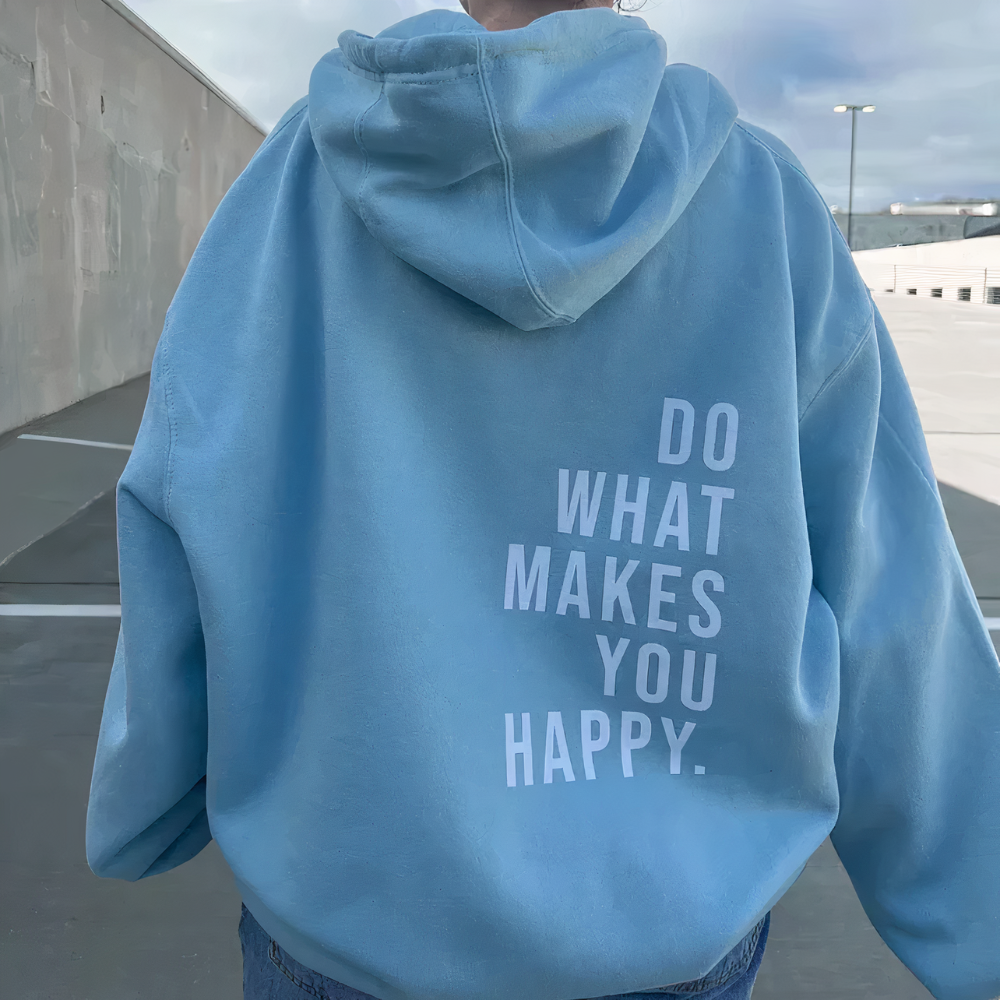 WW | Übergröße Hoodie - Kapuze & Motiv-Print - Lockerer Schnitt - Straßenstil & Freizeit