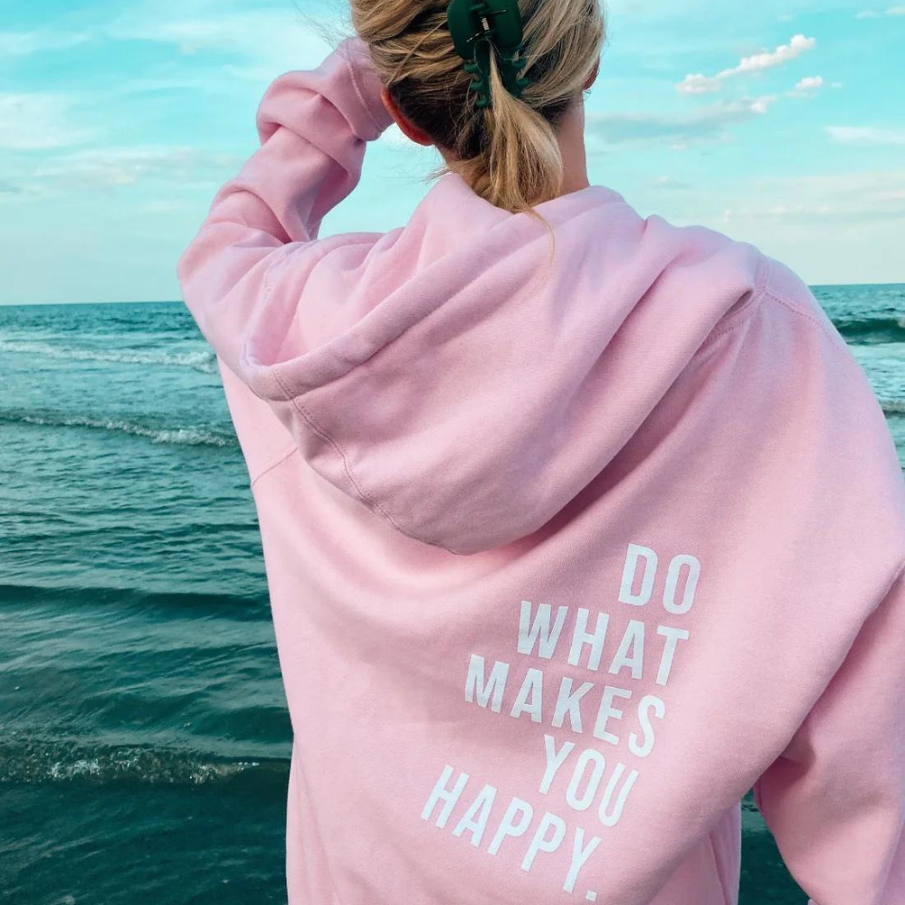WW | Übergröße Hoodie - Kapuze & Motiv-Print - Lockerer Schnitt - Straßenstil & Freizeit