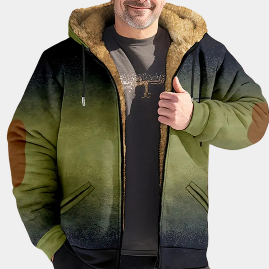 WW | Olivgrünes Kapuzenpullover für Herren