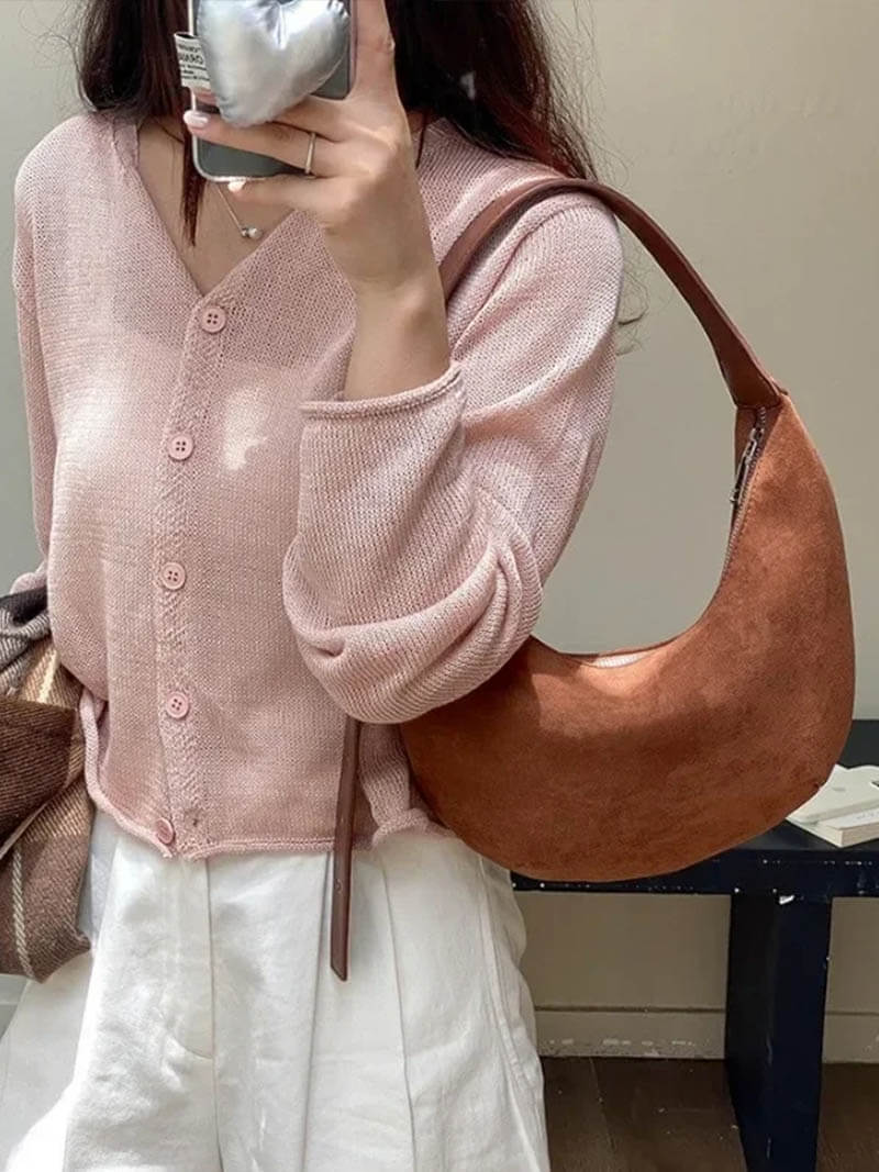 WW | Half-Moon Suede Bag