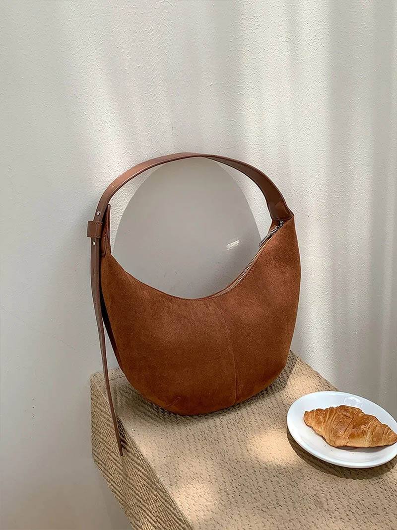 WW | Half-Moon Suede Bag