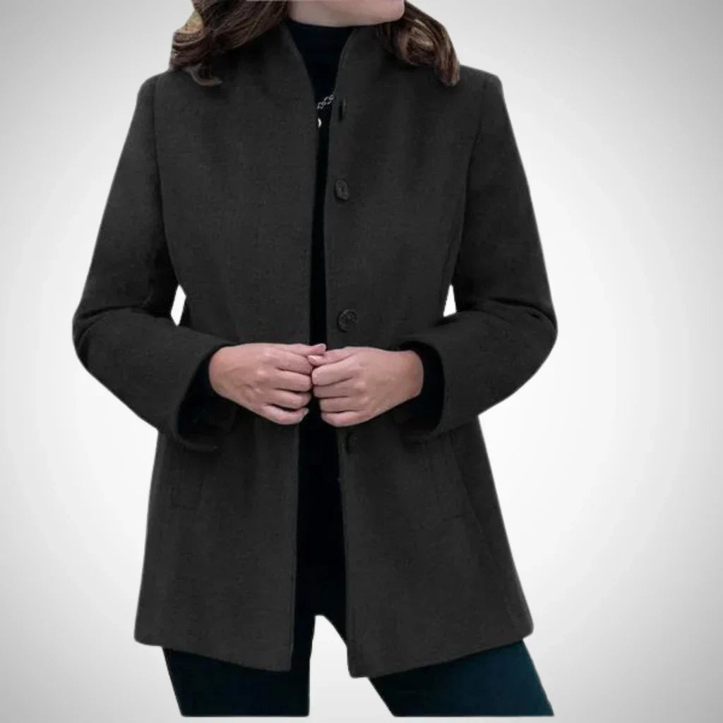 WW | Wool blend Tailored fit Stand-up collar Hip length