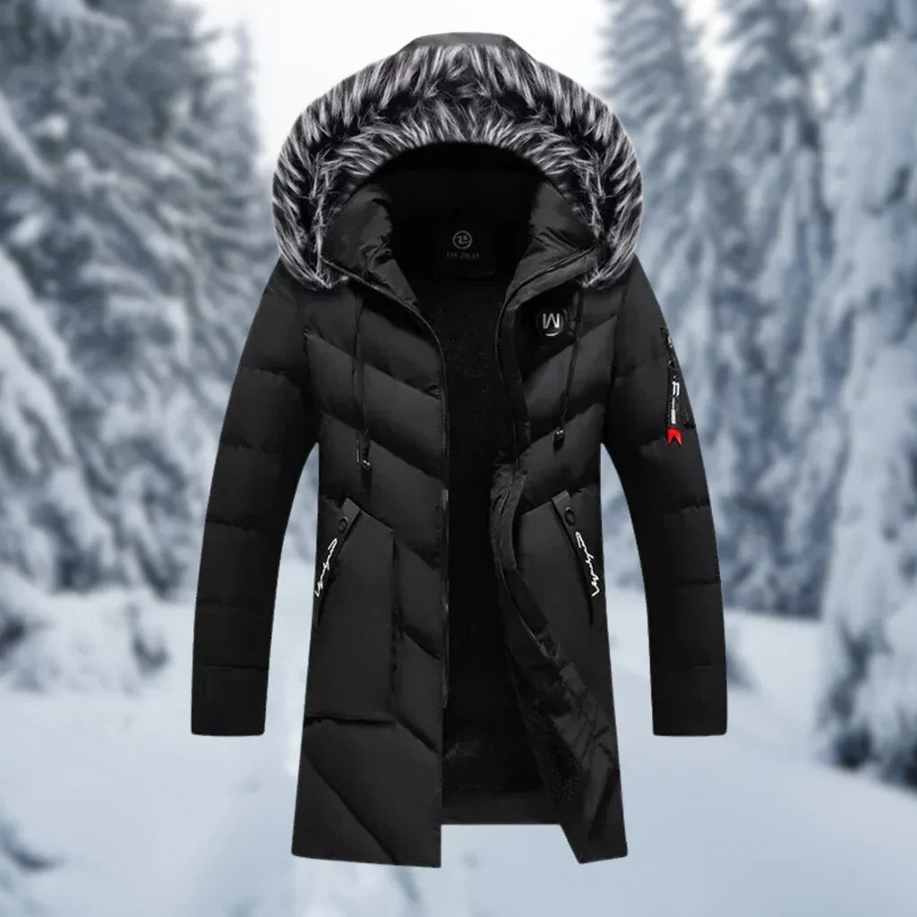 WW | Jacke - Gequiltet Übergröße Fit - Kapuze mit Kunstfell - Mittellang - Rippbündchen