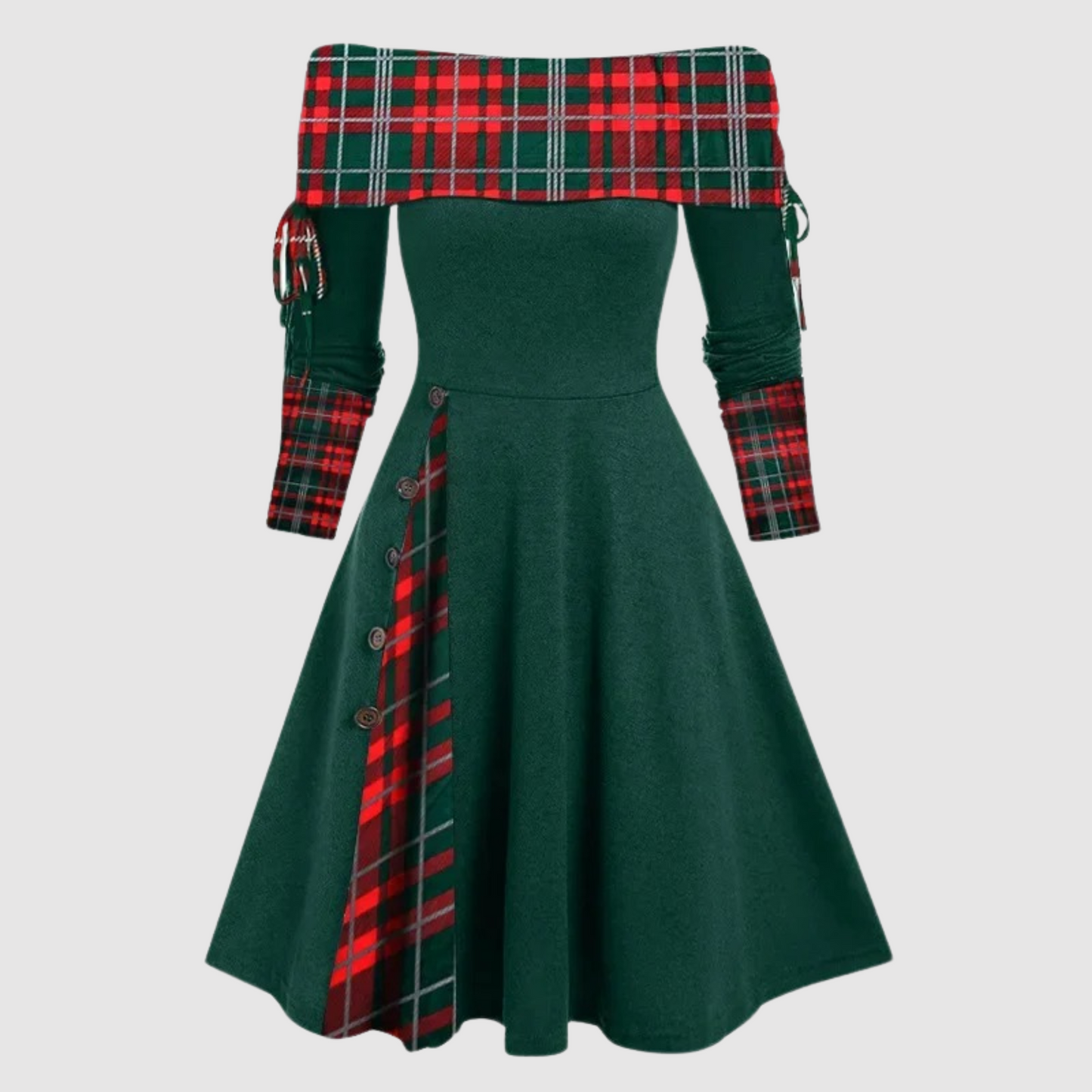 WW | Off Shoulder Langarm Winterkleid