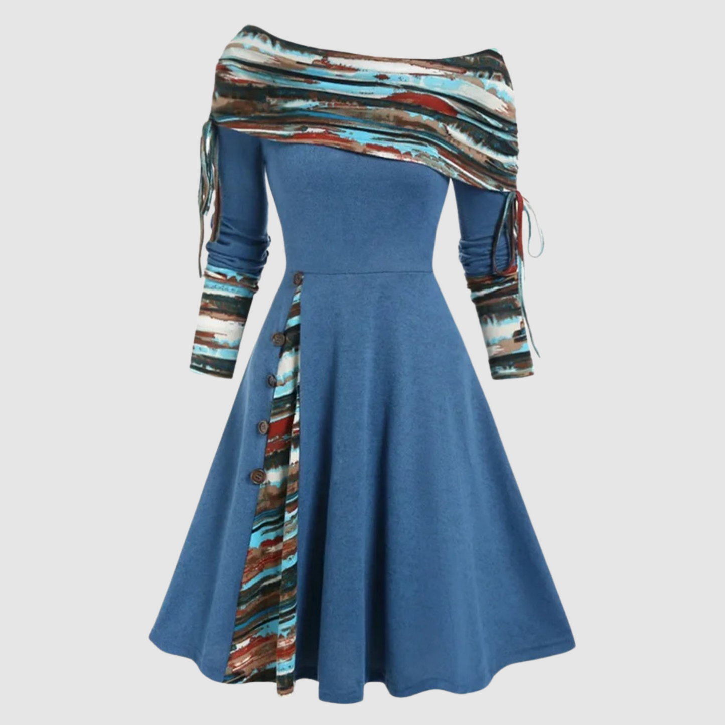 WW | Off Shoulder Langarm Winterkleid