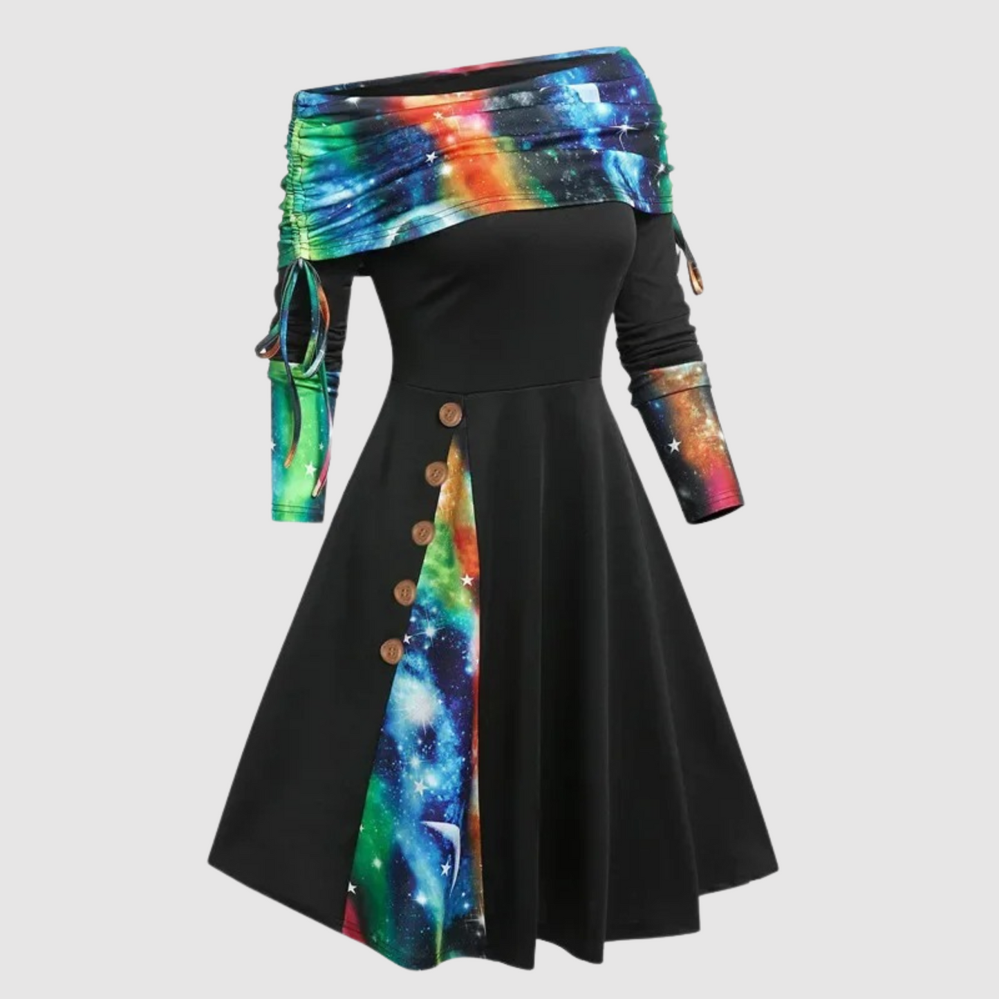 WW | Off Shoulder Langarm Winterkleid