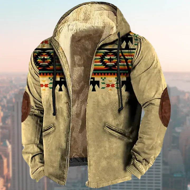 WW | Hooded Jacket with Tribal Print