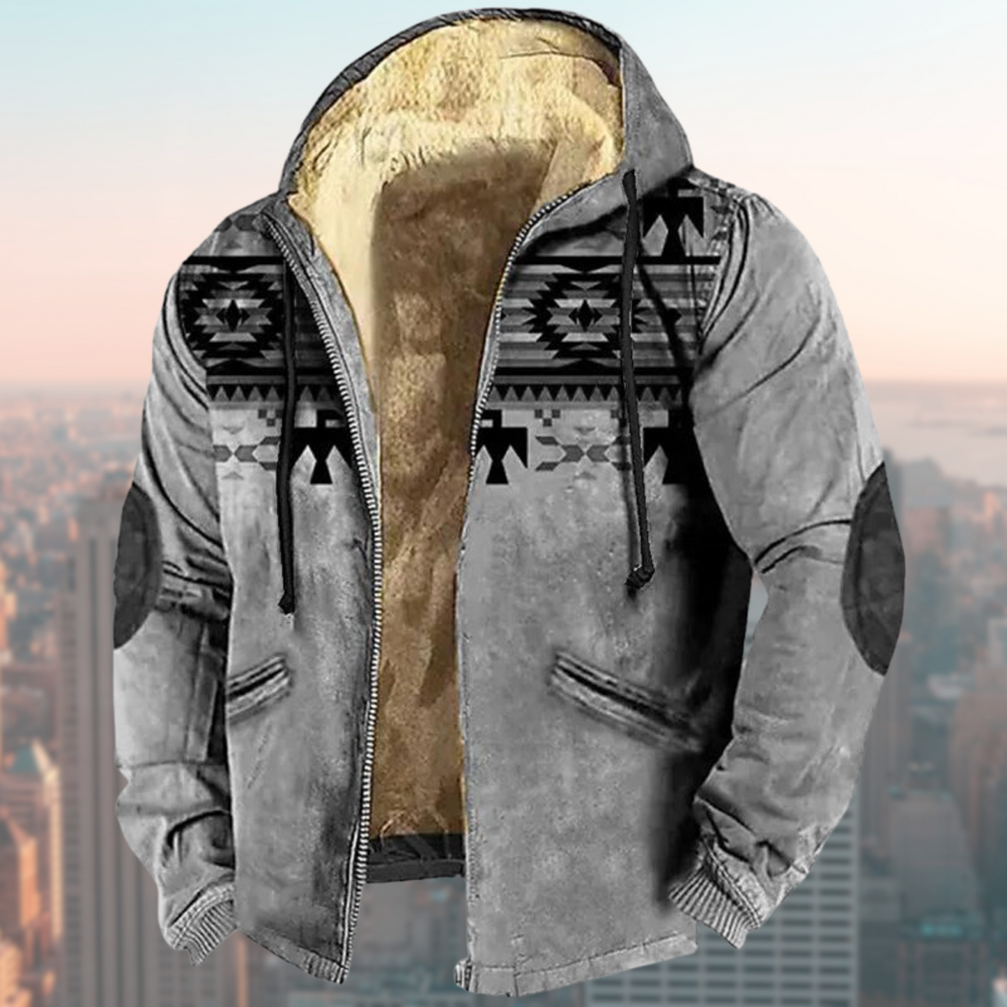 WW | Hooded Jacket with Tribal Print