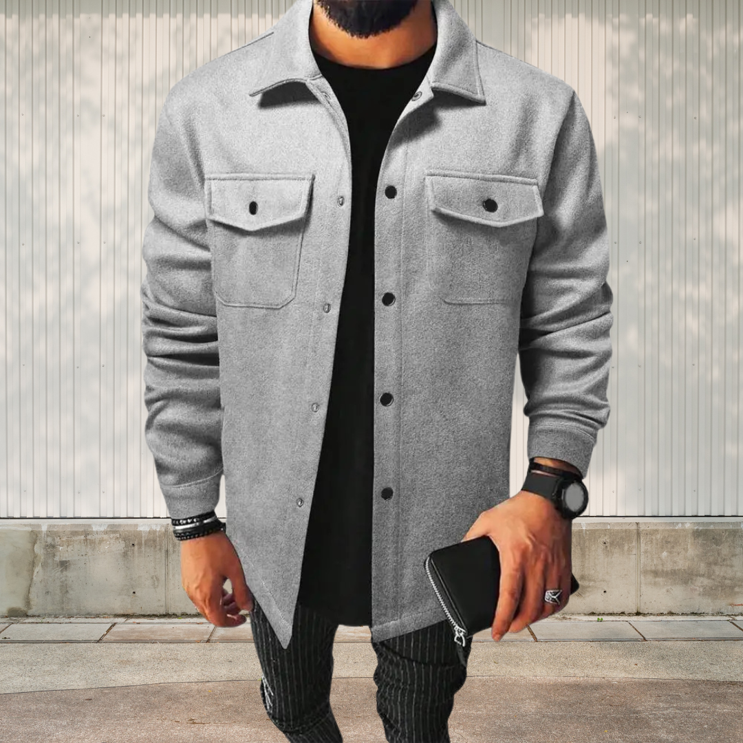 WW | Men's Cotton Overshirt, Versatile and Casual