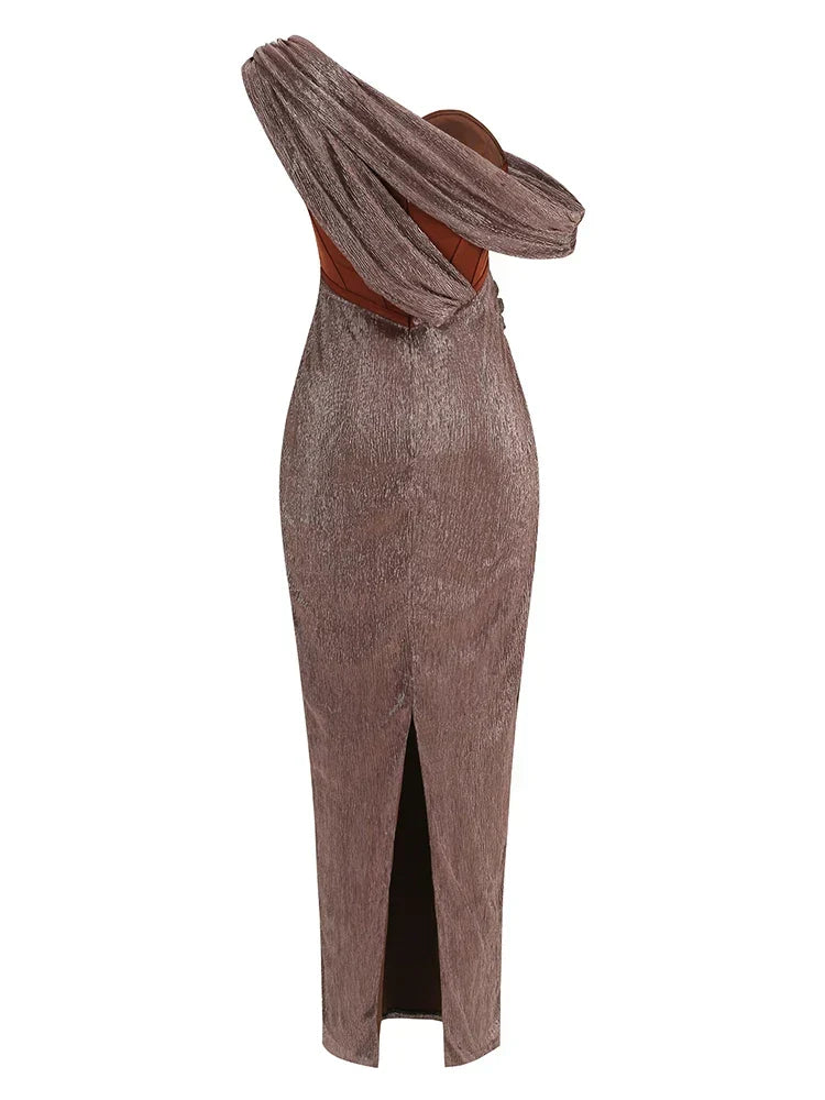 WW | Glitter Backless Evening Maxi Dress