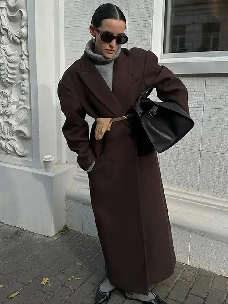 WW | long double-breasted winter jacket