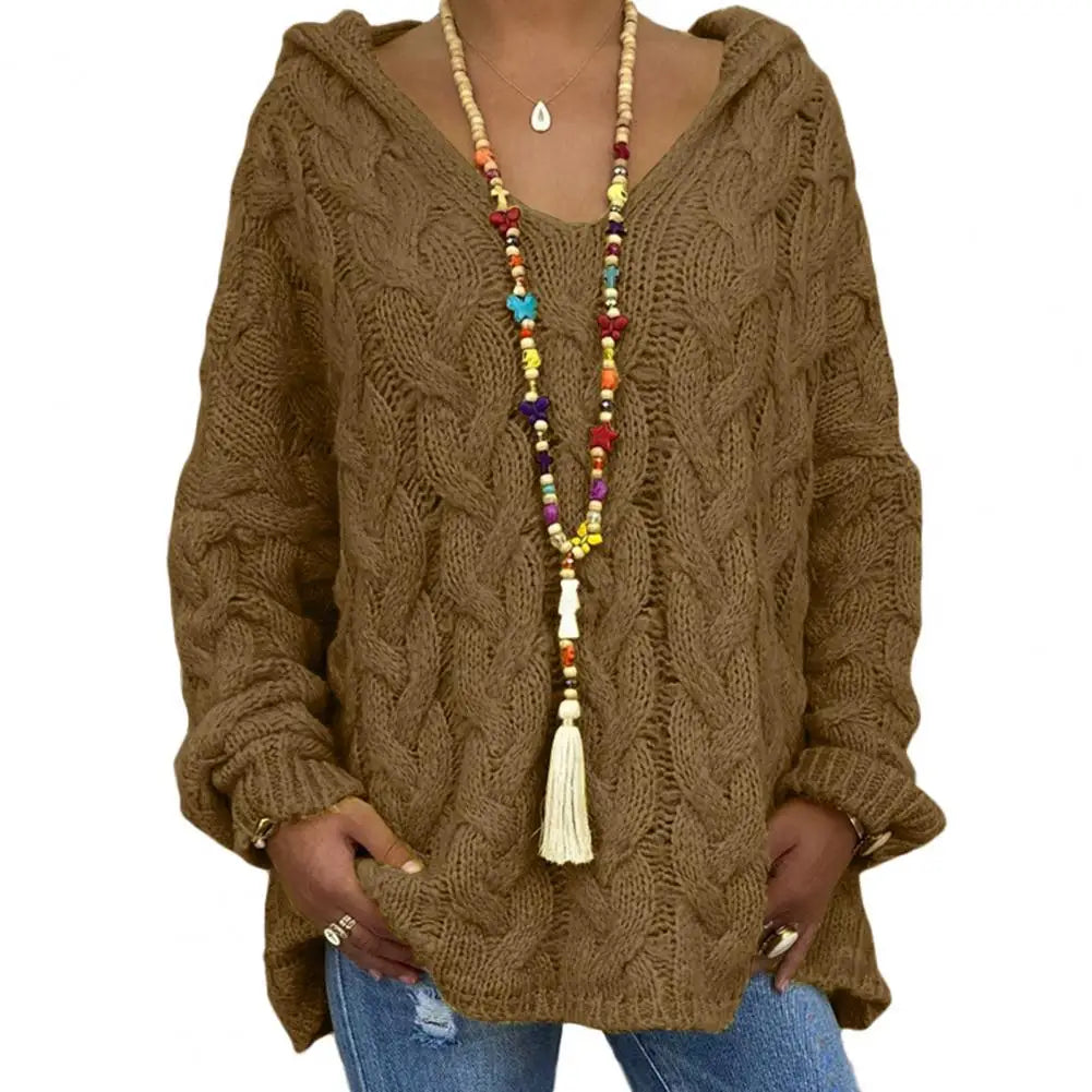 WW | Stylish V-Neck Hoodie for a Casual Look