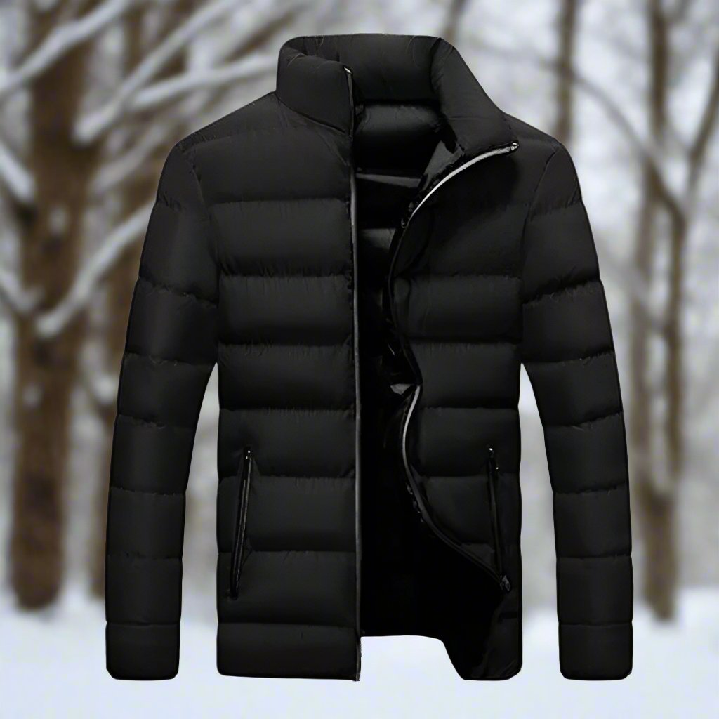 WW | Down Jacket Warm Insulation High Collar Zipper Pockets Comfortable Fit