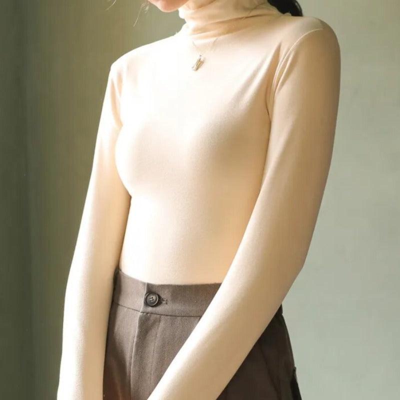 WW | Slim Fit Turtleneck Sweater - Soft Basic Long Sleeve for Autumn & Winter