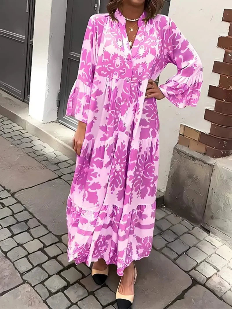 Isla | Shirt Dress with Lacing and Print