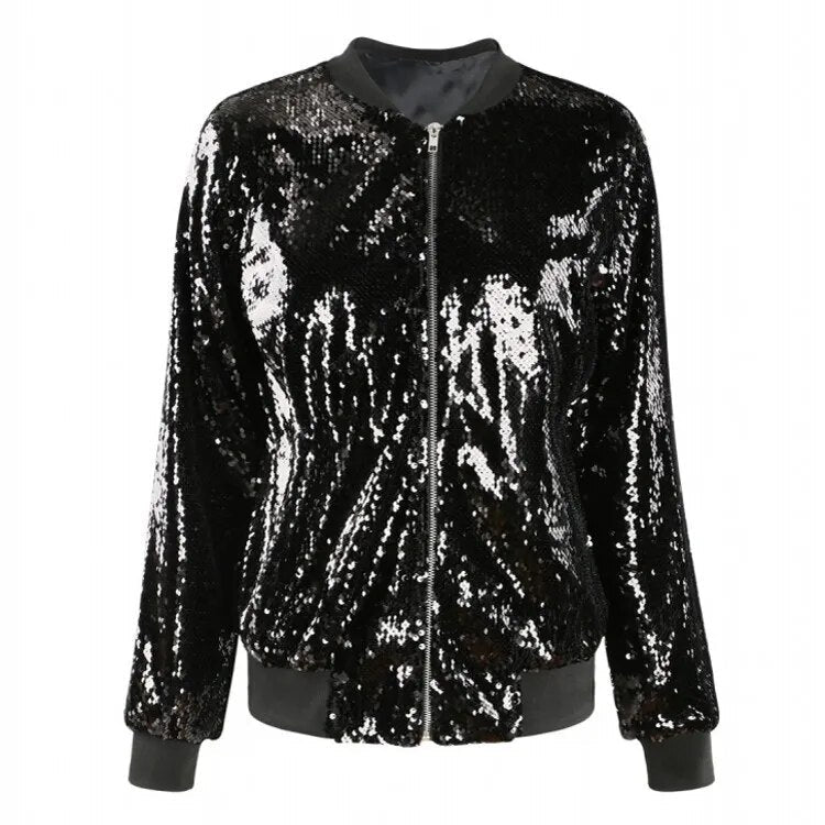 WW | Sequin bomber jacket