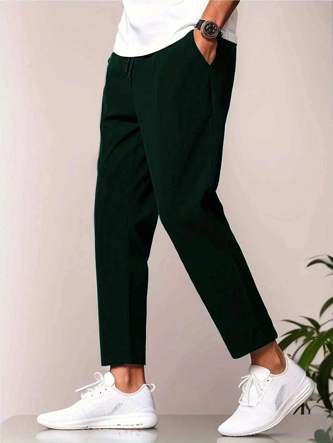 WW | Cropped Leisure Trousers For Men Slim & Versatile