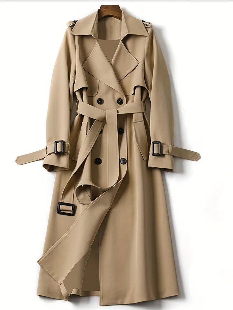 WW | Long Solid Women's Trench Coat