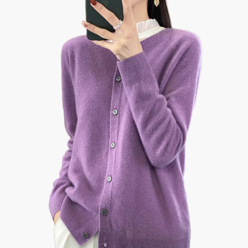 WW | Klassische Strickjacke Cardigan - Eleganter Alltags-Style für Büro & Freizeit