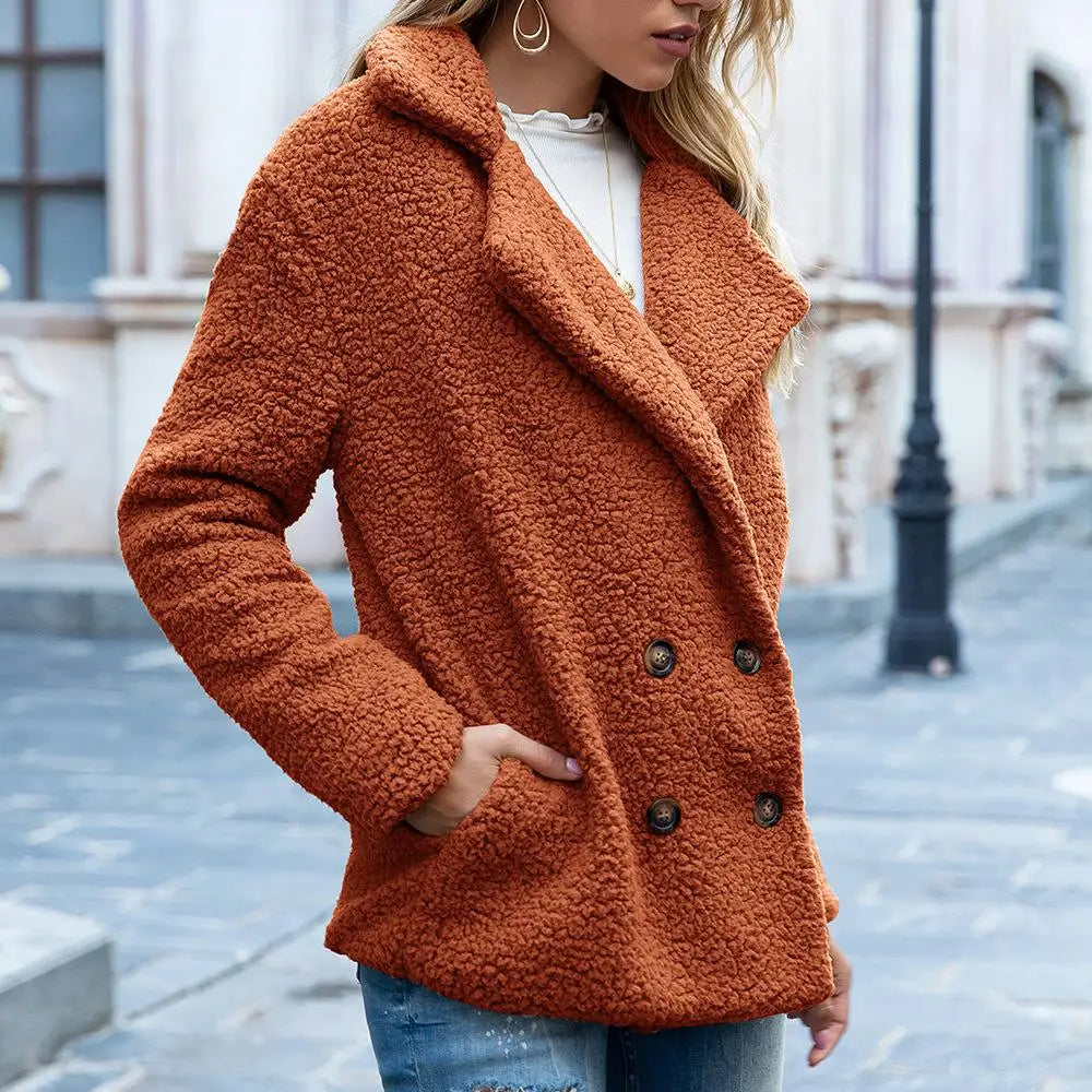 WW | Teddy Kurzjacke - Braun - Flauschig und Trendy