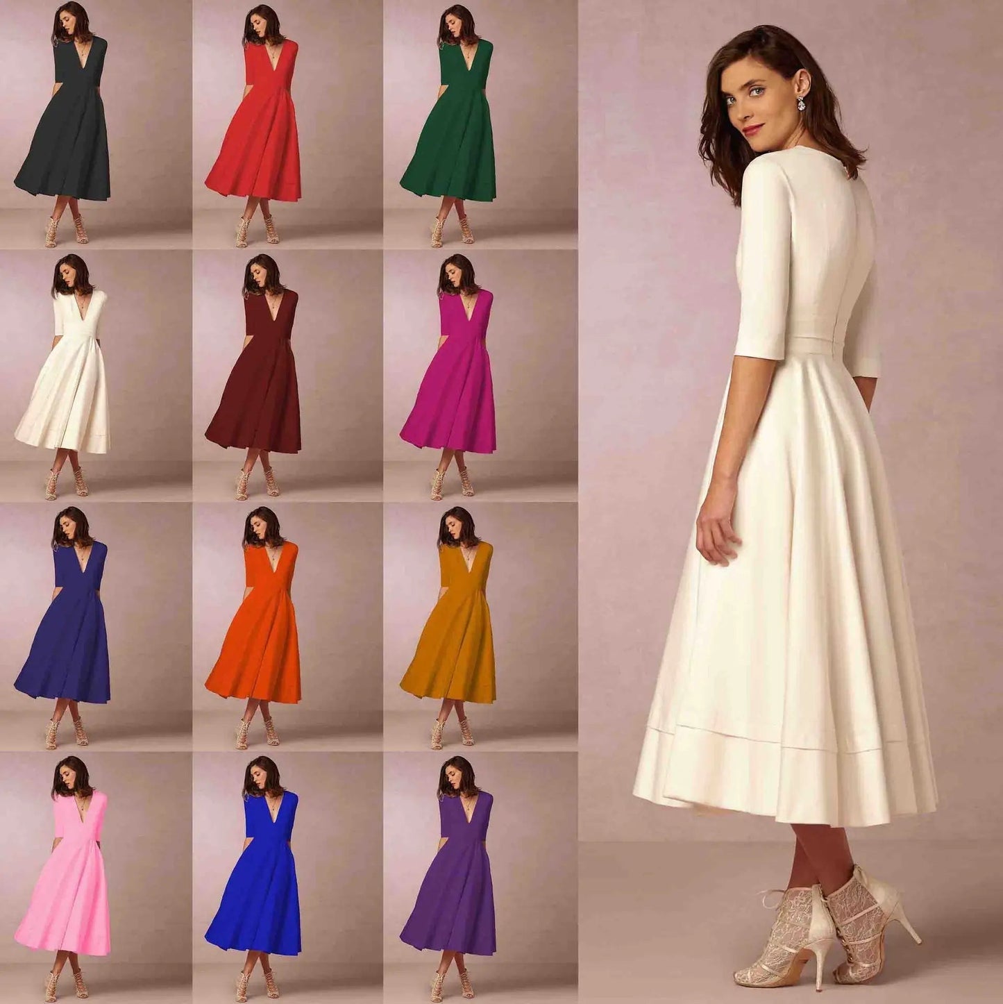 WW | Elegante Lange Damenkleid