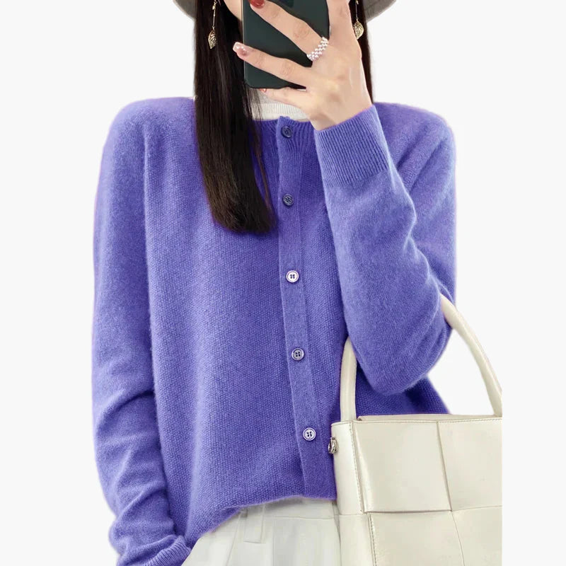 WW | Klassische Strickjacke Cardigan - Eleganter Alltags-Style für Büro & Freizeit