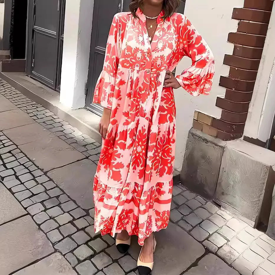 Isla | Shirt Dress with Lacing and Print