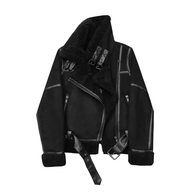 WW - Dicke Warme Wildlederjacke