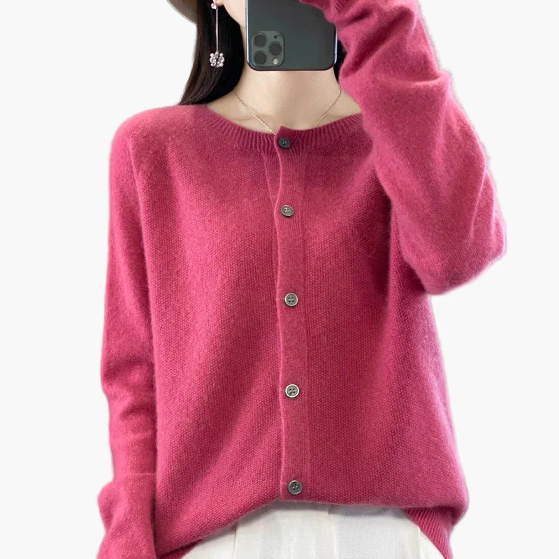 WW | Klassische Strickjacke Cardigan - Eleganter Alltags-Style für Büro & Freizeit